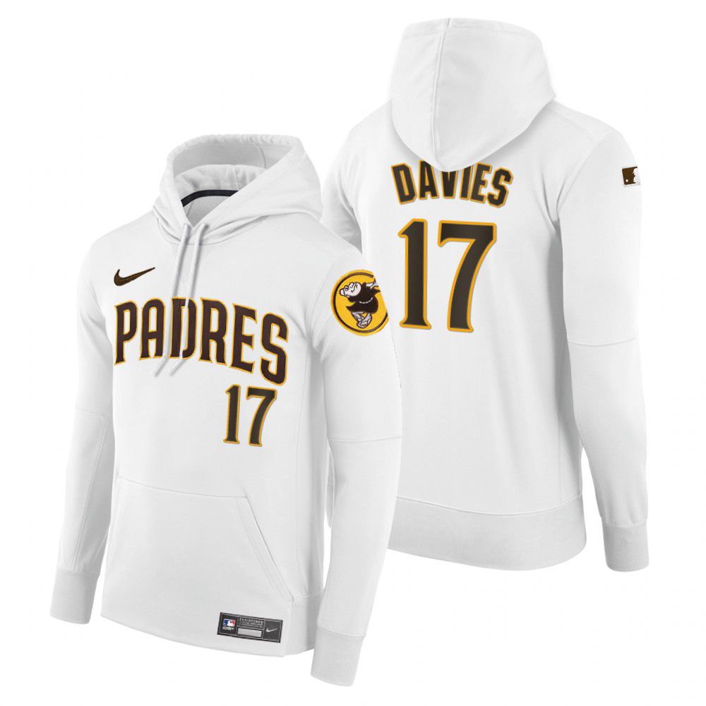 Men Pittsburgh Pirates #17 Davies white home hoodie 2021 MLB Nike Jerseys
